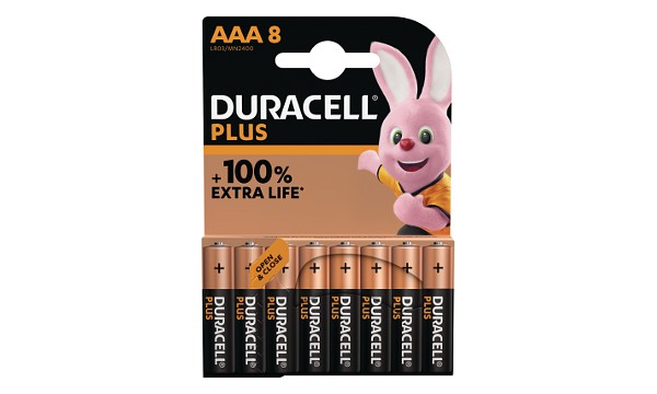 Pack de 8 piles AAA Duracell Plus Power